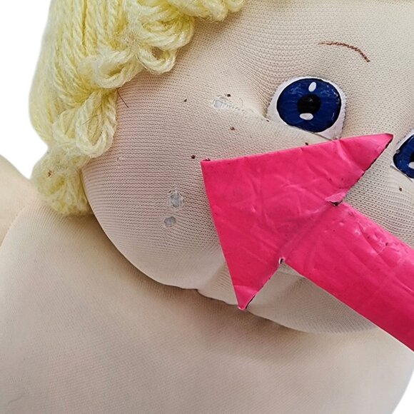 Vintage The Little People Soft Sculptures Xavier Roberts Girl Doll Blonde 1978 - Picture 5 of 13